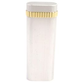 Accendino ovale in argento e oro Cartier Argento