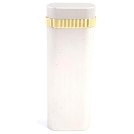 Cartier-Cartier Silver Gold Oval Gas Lighter-Silvery