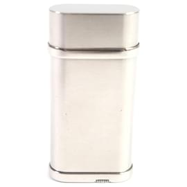 Cartier-Cartier Oval Godron Logo Roller Gas Lighter Silver-Silvery