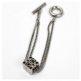 Loewe Silver 925 Charm Bracelet Silvery