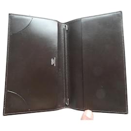 Hermès-Hermès agenda holder in chocolate brown box 10X17 cms-Brown,Dark brown