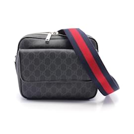 Gucci-Gucci GG Supreme Small Crossbody Shoulder Bag-Brown,Black