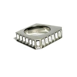 Yves Saint Laurent Square Ring Silvery