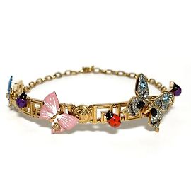 Collana Choker a Catena per Donna Versace Farfalla Altro