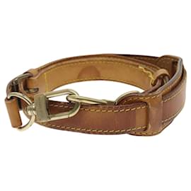 Louis Vuitton-LOUIS VUITTON Adjustable Shoulder Strap Leather 32.3""-39"" Beige LV Auth 92287-Beige
