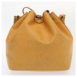 Louis Vuitton-LOUIS VUITTON Epi Petit Noe Shoulder Bag Yellow M44102 LV Auth 92219-Yellow
