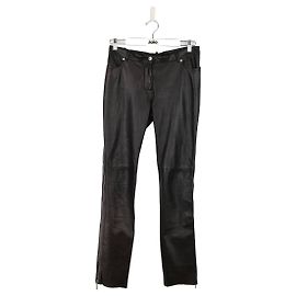 Plein Sud Slim leather pants Black