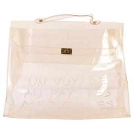 Hermès-Sac à main Kelly 40 blanc-Blanc