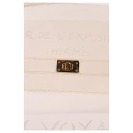Hermès-Kelly 40 white handbag-White