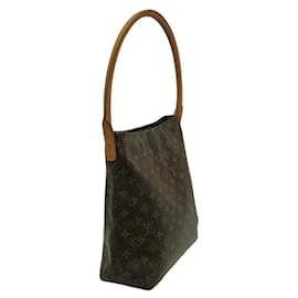Louis Vuitton-LOUIS VUITTON Looping Monogram Shoulder Bag M51145 Brown Monogram Canvas-Brown