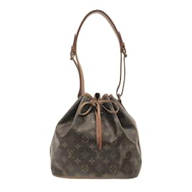 Louis Vuitton-LOUIS VUITTON Petit Noe Monogram Shoulder Bag M42226 Brown Monogram Canvas-Brown