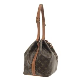 Louis Vuitton-LOUIS VUITTON Petit Noe Monogram Shoulder Bag M42226 Brown Monogram Canvas-Brown