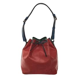 Louis Vuitton-LOUIS VUITTON Petit Noe Epi Shoulder Bag M40678 Tricolore (Fig) Epi Leather (engraved LV logo)-Other
