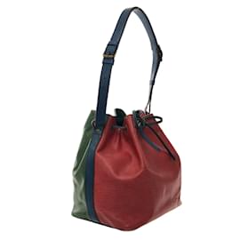 Louis Vuitton-LOUIS VUITTON Petit Noe Epi Shoulder Bag M40678 Tricolore (Fig) Epi Leather (engraved LV logo)-Other