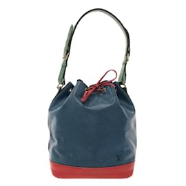Louis Vuitton-LOUIS VUITTON Noe Epi Shoulder Bag M44082 Tricolore (Toledo Blue) Castigliano Red Borneo Green-Other