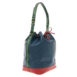 Louis Vuitton-LOUIS VUITTON Noe Epi Shoulder Bag M44082 Tricolore (Toledo Blue) Castigliano Red Borneo Green-Other