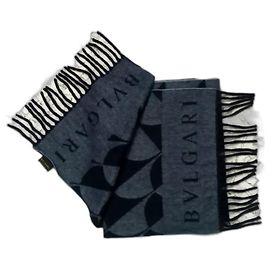 Sciarpa Bulgari in cashmere blu navy Blu Blu navy