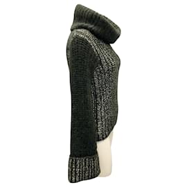 Escada-Escada Olive Green Mohair Knit Turtleneck Sweater-Green