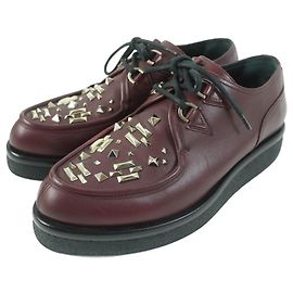 Zapatos de cuero Valentino Burdeos 39 Mujeres Burdeos