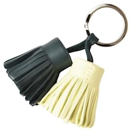 Hermès-Hermes Carmen Uldos Tassel Keyring Green/Yellow-Green