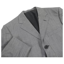 Versace-Versace Wool Suit Gray 46 Men-Brown