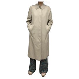 Abrigo impermeable Burberry de gabardina de algodón beige Beige