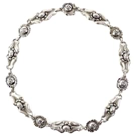 Autre Marque Georg Jensen Vintage Choker Necklace SV925 Silver Silvery