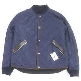 Berluti Reversible Quilted Jacket Navy Black 50 Black