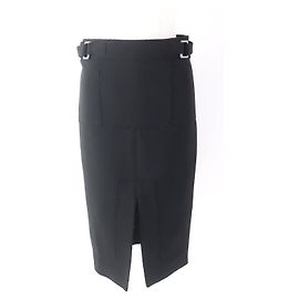 TOM FORD Wool Polyurethane Tight Skirt Black 36 Black