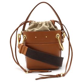 Chloé Mini Leder-Eimer Tasche Chloe ROY Braun