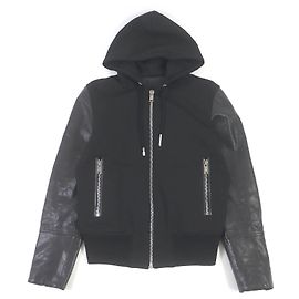 Moletom com capuz de couro com logo 4G da Givenchy Preto