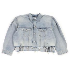 Chaqueta de mezclilla Balenciaga con parche de logo de algodón Otro