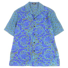 Versace-Versace Silk Baroque Logo Bowling Shirt-Other