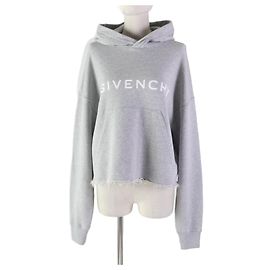 Sudadera cropped de algodón con logo Givenchy Castaño