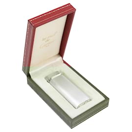Cartier-Cartier Trinity Oval Gas Lighter Silver Gold-Silvery