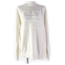 Givenchy-Givenchy Cashmere 4G Logo Knit Ivory M-Cream