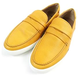Tod's-Tod's Leather Moccasins Yellow Size 10-Yellow