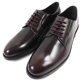 Tod's-Tod's Leather Derby Shoes Dark Bordeaux 11.5-Other