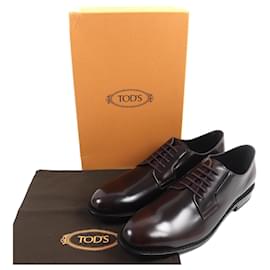Tod's-Tod's Leather Derby Shoes Dark Bordeaux 11.5-Other