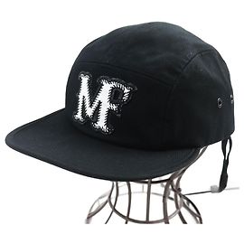 Boné de beisebol Moncler Genius com logo de couro Preto