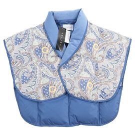 Céline Celine Paisley Logo Down Vest Blue Blue