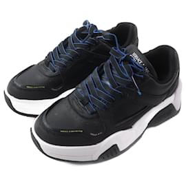 Versace-Versace Logo Lace-up Sneakers Black Blue-Other