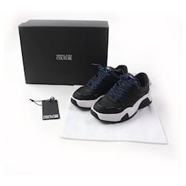 Versace-Versace Logo Lace-up Sneakers Black Blue-Other