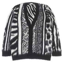 Yves Saint Laurent Saint Laurent Mohair Nylon Strickjacke XL Schwarz