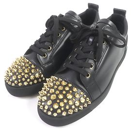 Baskets Lewis Junior Spike Christian Louboutin Noir Or Autre