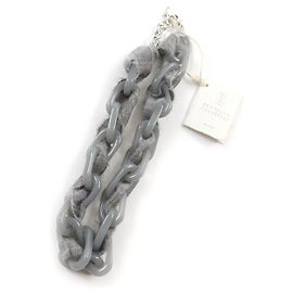 Colar Big Chain Brunello Cucinelli SV925 Cinza
