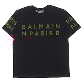 Balmain-Balmain Cotton Logo Crew Neck T-Shirt XXL-Other