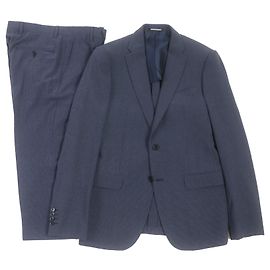 Emporio Armani Wool Silk Suit Navy 44 Navy blue