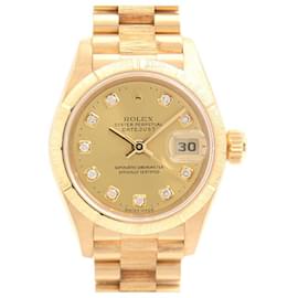 Rolex-Rolex Datejust 750YG Gold Dial 10P Diamond Automatic Watch-Golden