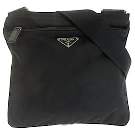 Prada-Prada Nylon Tessuto Triangle Logo Shoulder Bag-Black